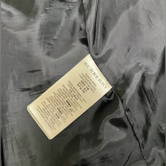 BURBERRY DOWN COAT JACKET PARKA BLACK XS - Picture 12 of 16